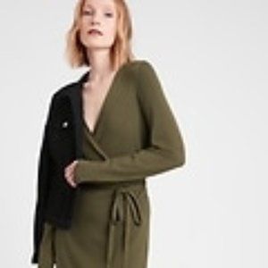 NWT Banana Republic Green Wrap Sweater Dress- Size Medium